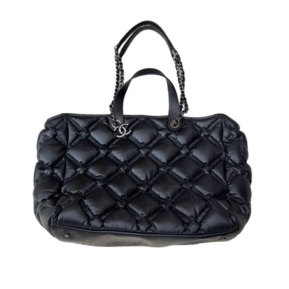 Chanel Chesterfield Shopping Tote Quilted Leather Large - Picture 2 of 11